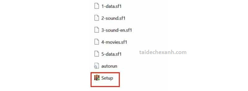 Chạy file Setup